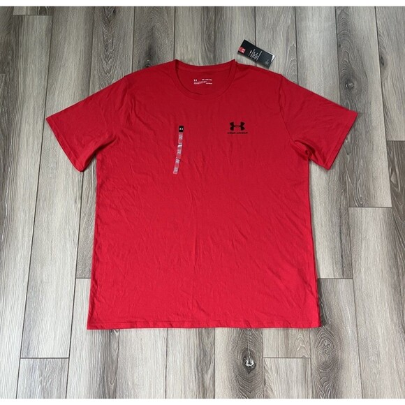 Under Armour Heatgear SportsStyle Short Sleeve Athletic Tee Red Mens Size 2XL - Picture 1 of 10